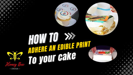 Basic Baking - How to adhere an edible print to your cake. Honey Bee Online