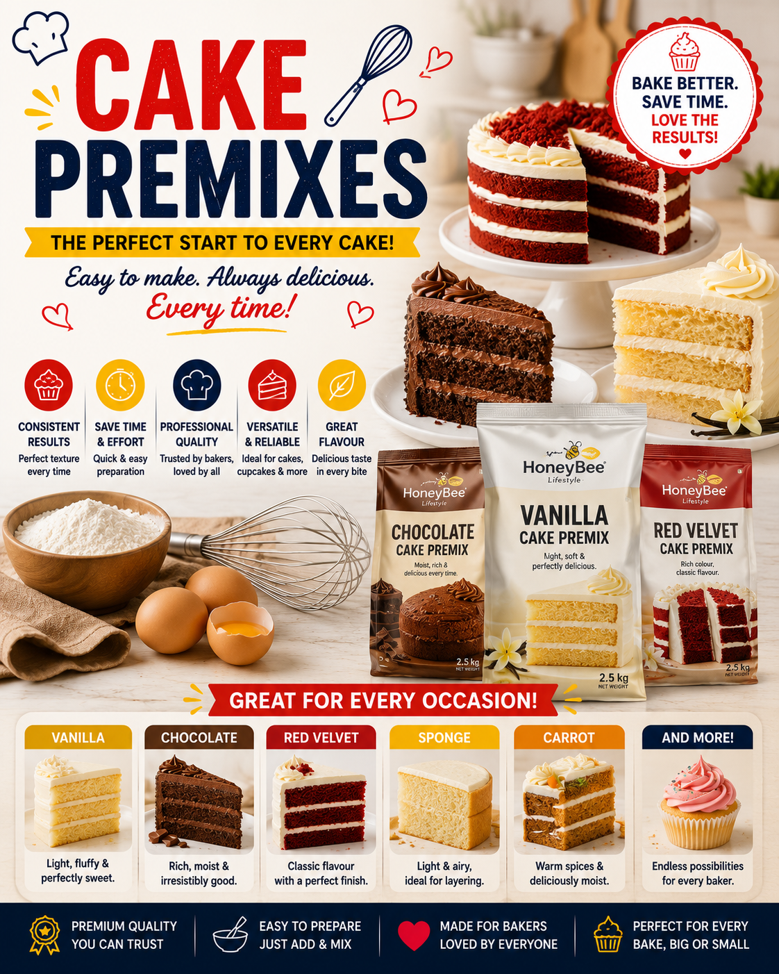 Cake Premixes | Professional Cake Mixes for Every Bake