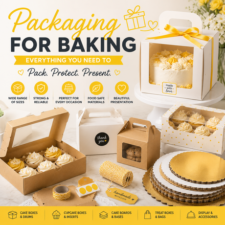 Packaging For Baking | Cake Boxes, Cupcake Boxes, Cake Boards & Bakery Packaging