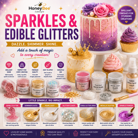 Sparkles & Edible Glitters | Edible Glitter, Sparkling Dusts & Cake Decorating Finishes