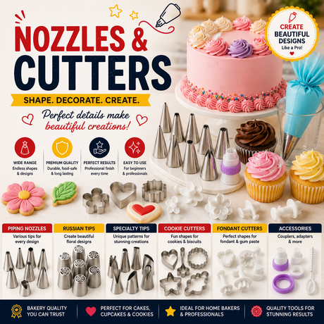Nozzles & Cutters | Cake Decorating Tips, Cookie Cutters & Baking Essentials