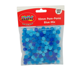 Crazy Crafts Pom Poms - Blue Mix