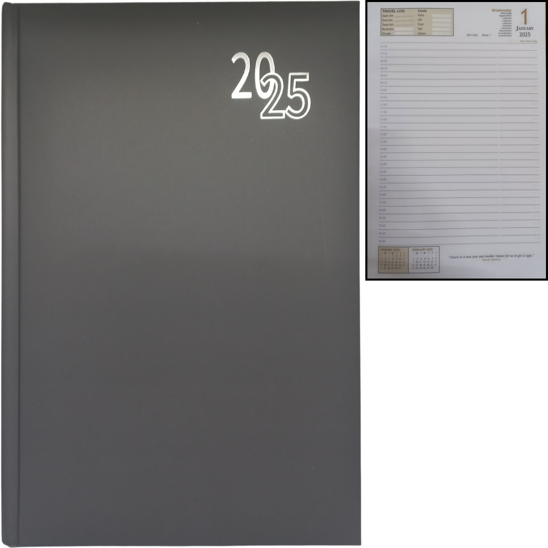 Page A Day Diary 2025 A5/A4 Assorted Colours