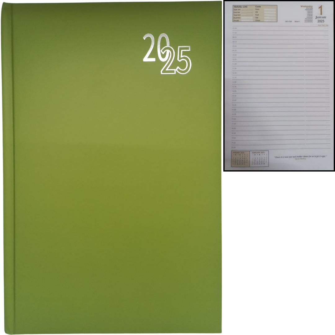 Page A Day Diary 2025 A5/A4 Assorted Colours