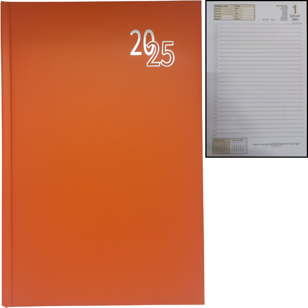 Page A Day Diary 2025 A5/A4 Assorted Colours