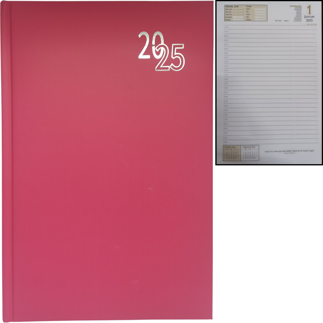 Page A Day Diary 2025 A5/A4 Assorted Colours