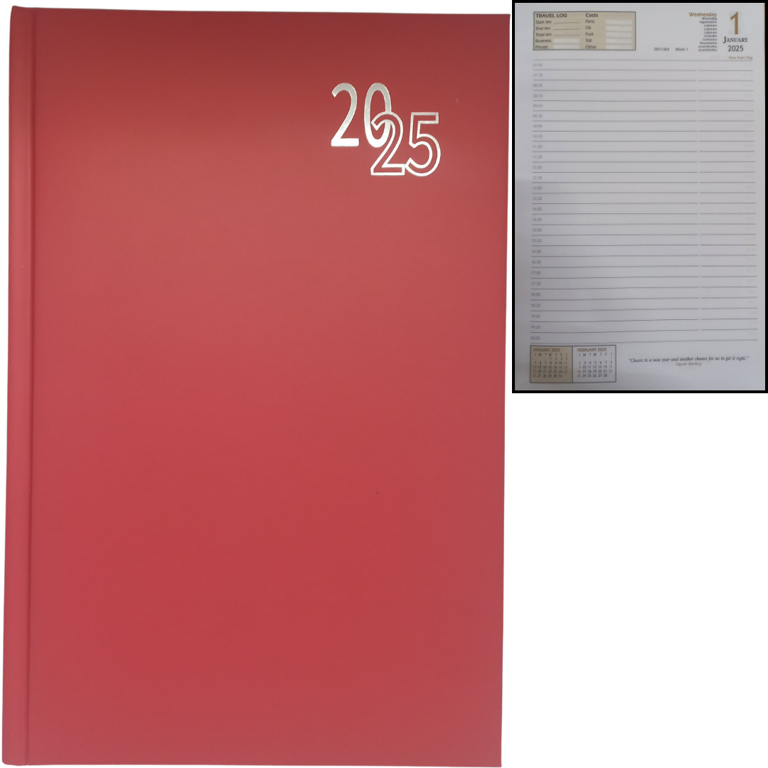 Page A Day Diary 2025 A5/A4 Assorted Colours