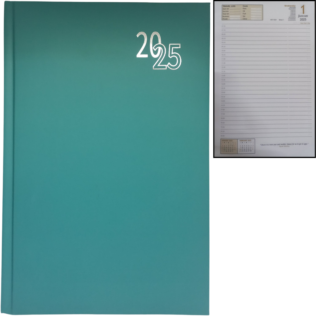 Page A Day Diary 2025 A5/A4 Assorted Colours