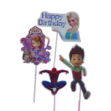 Character Cake toppers - 8/6 Piece