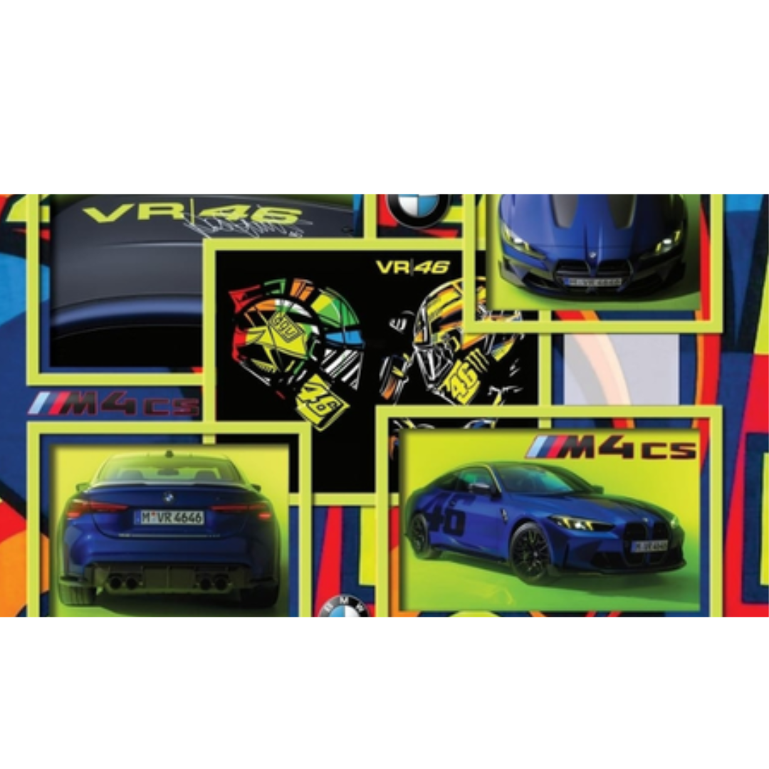 A4 Precut Book Covers - BMW M4CS Design - Pack of 5