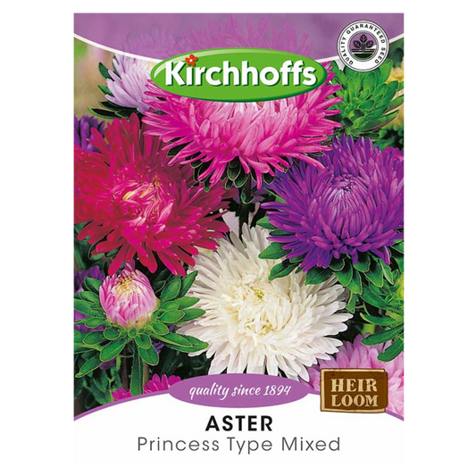 Aster (Princess type mixed) - Kirchhoff Seeds, Flowers