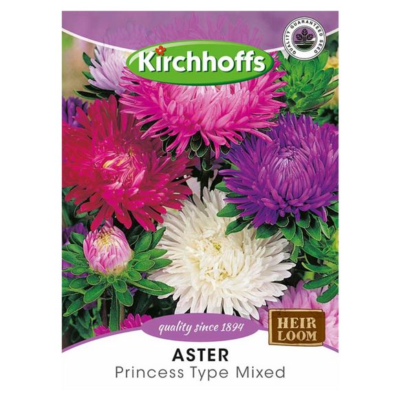 Aster (Princess type mixed) - Kirchhoff Seeds, Flowers