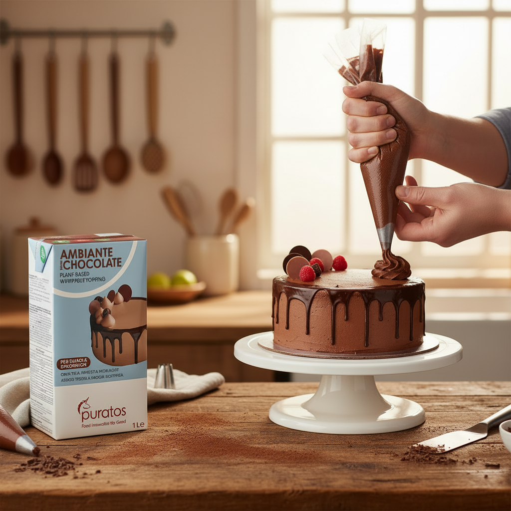 Ambiante Chocolate Cream Topping – 1L Ready-to-Use Dessert & Beverage Topping