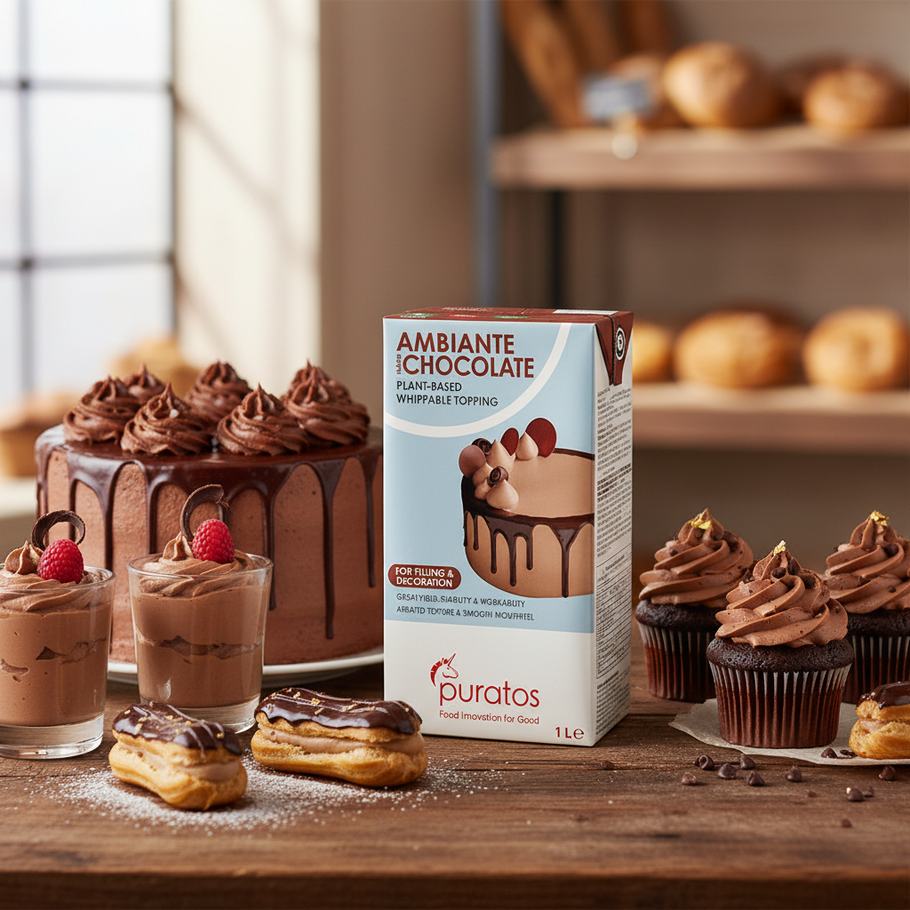 Ambiante Chocolate Cream Topping – 1L Ready-to-Use Dessert & Beverage Topping