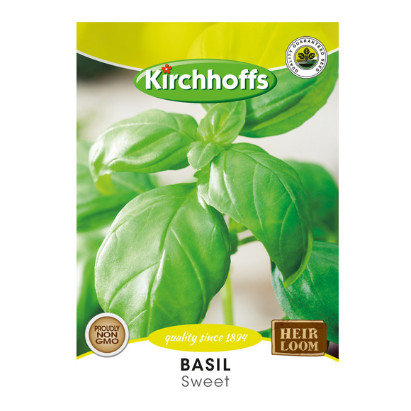 Basil (Sweet) - Kirchhoff Seeds, Herbs