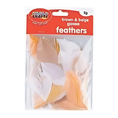 Crazy Crafts Mixed Goose Feathers - Standard, Assorted Colours, 5g