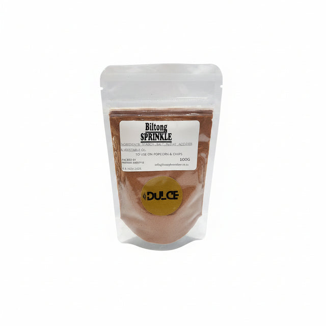 Bag of Biltong Sprinkle with a visible brand logo on a white background