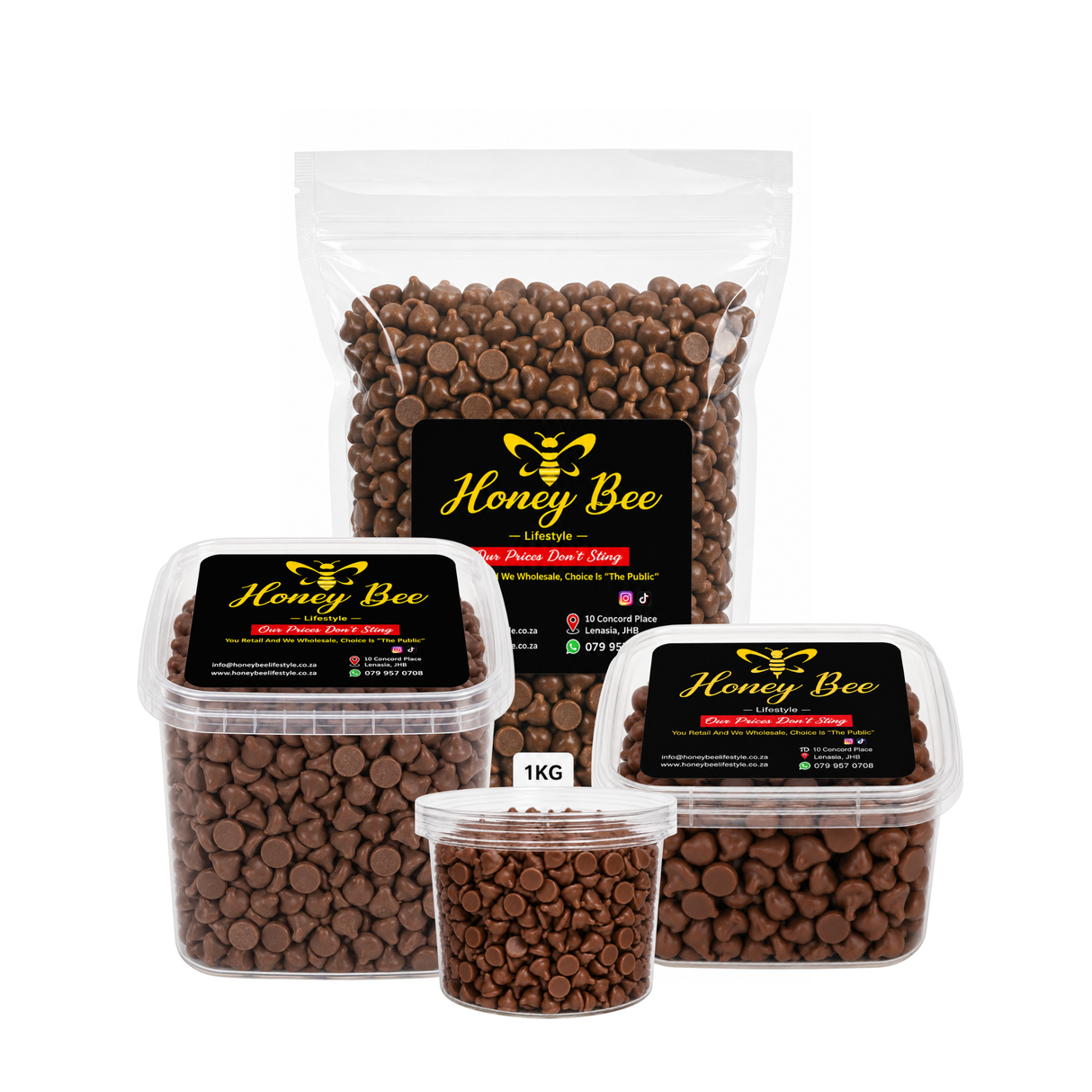 Chocolate Chips Brown - Assorted Sizes