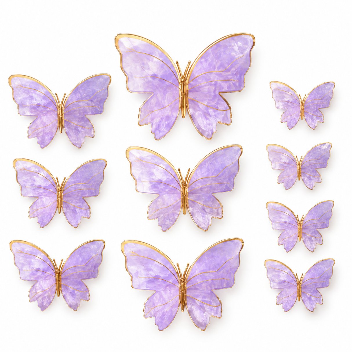 Butterfly Decorations Purple - 10pc