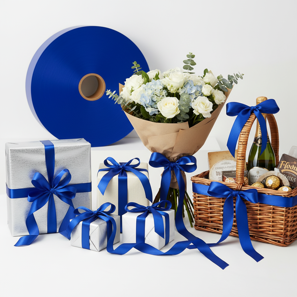 Poly Ribbon 100m x 3cm - Cobalt Blue