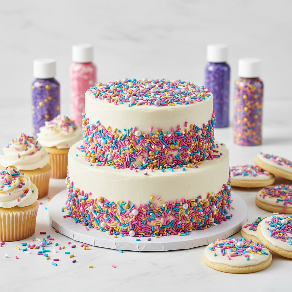 Mixed Vermicelli – Pink & Purple Sprinkle Mix