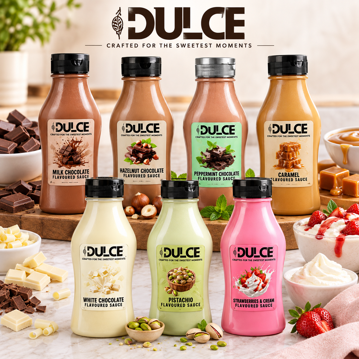 Dulce Sauce Combo - Pack of 7, 400ml, Assorted Flavours