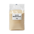 Bag of Dulce brown sugar with a clear cover on a white background