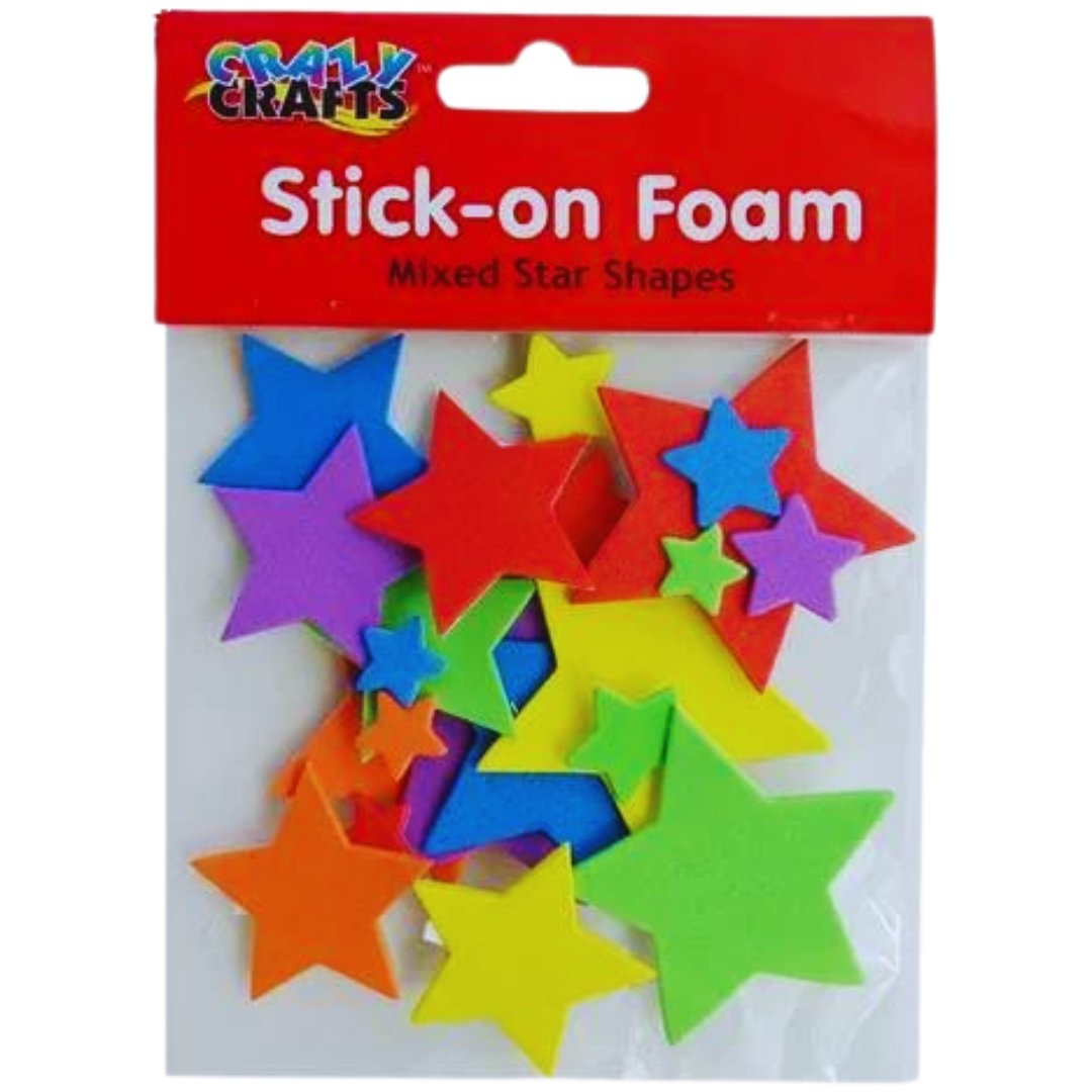 Crazy Crafts Stick-on Foam Assorted Packs