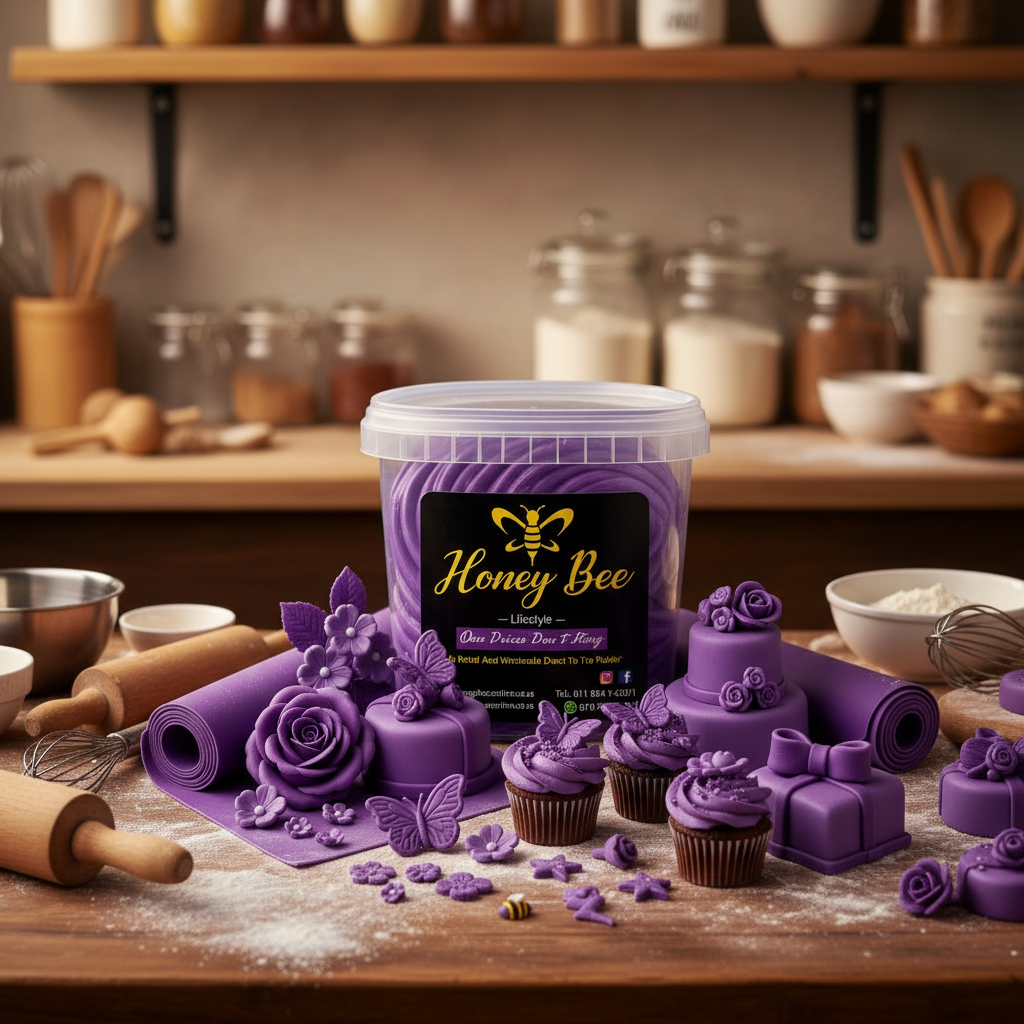 Premium Coloured Fondant – Purple, Assorted Sizes