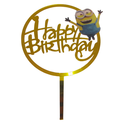 Character Cake toppers - Acrylic, Happy Birthday