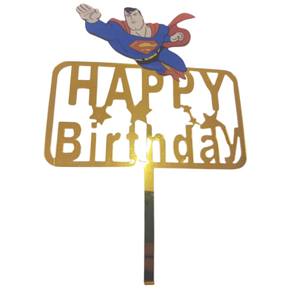 Character Cake toppers - Acrylic, Happy Birthday