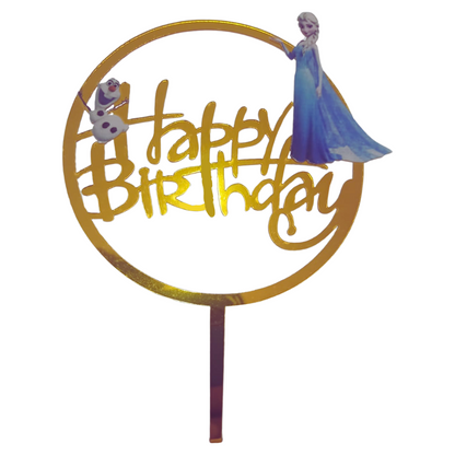 Character Cake toppers - Acrylic, Happy Birthday