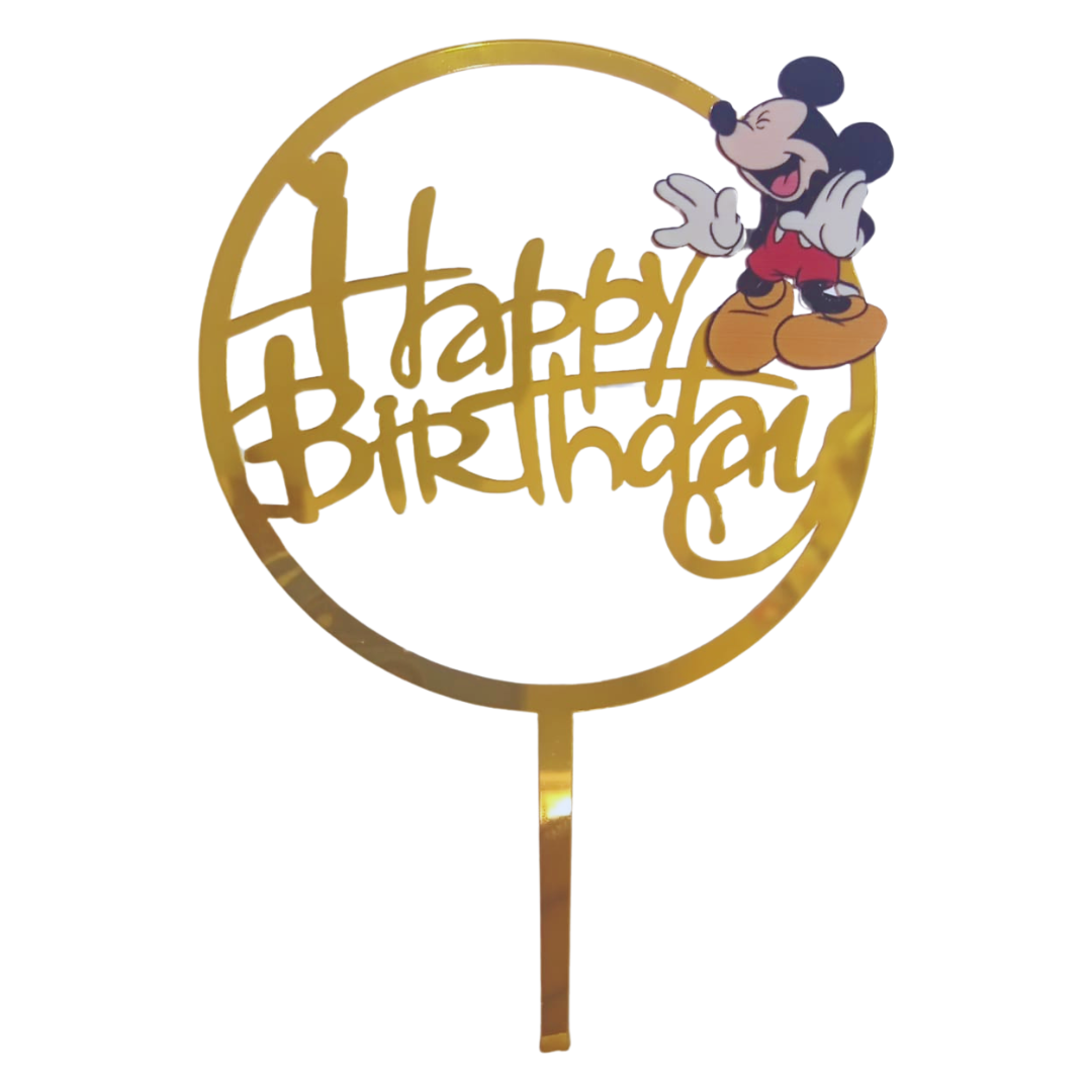 Character Cake toppers - Acrylic, Happy Birthday