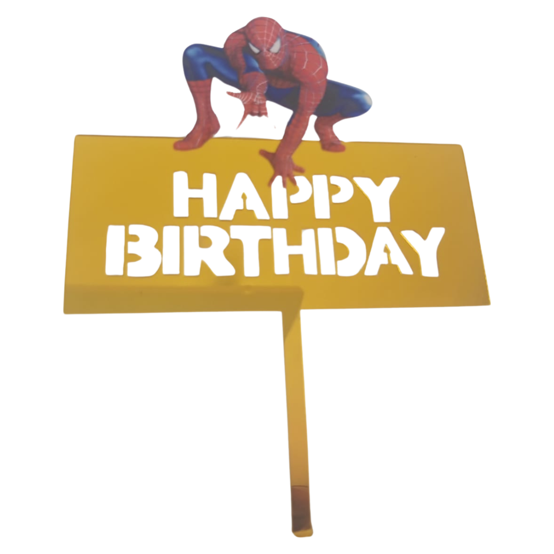 Character Cake toppers - Acrylic, Happy Birthday