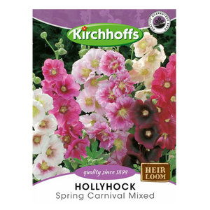 Hollyhock (Spring Carnival Mixed) - Kirchhoff Seeds, Flowers