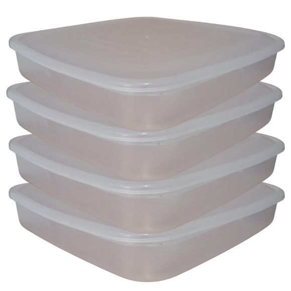 Italy 4 Containers - Clear, Thin, 2l