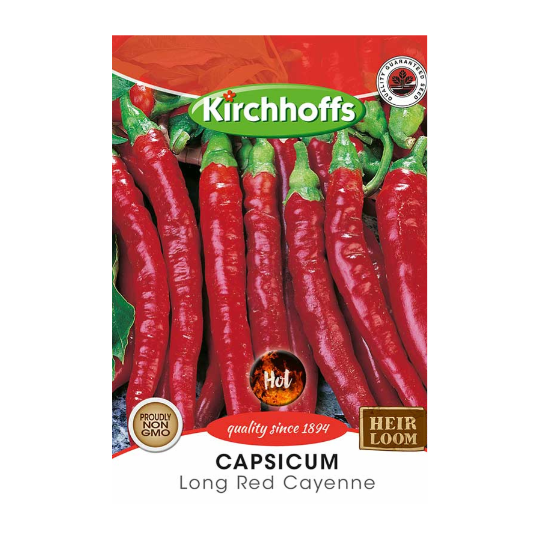 Capsicum (Long Red Cayenne) - Kirchhoff Seeds, Vegetables