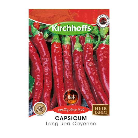 Capsicum (Long Red Cayenne) - Kirchhoff Seeds, Vegetables