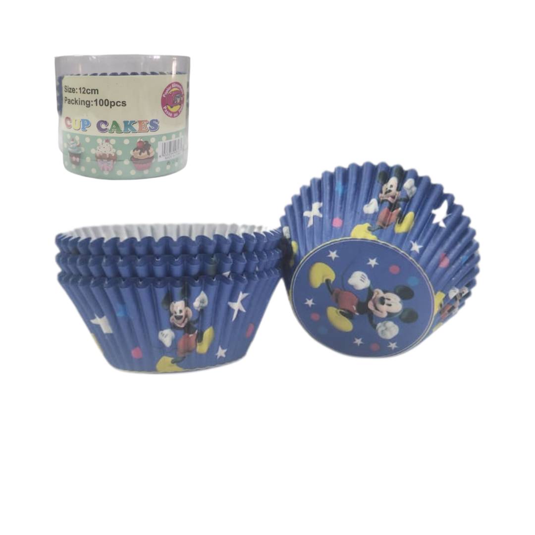 Character Muffin Cups - 100pcs, Assorted Designs