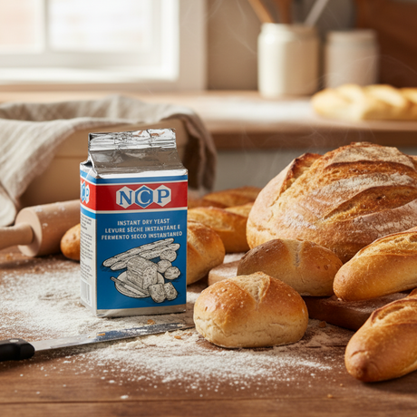 NCP instant dry yeast packaging on a white background