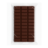 A packaged chocolate bar with 24 pieces in a clear plastic bag, shown against a plain white background.