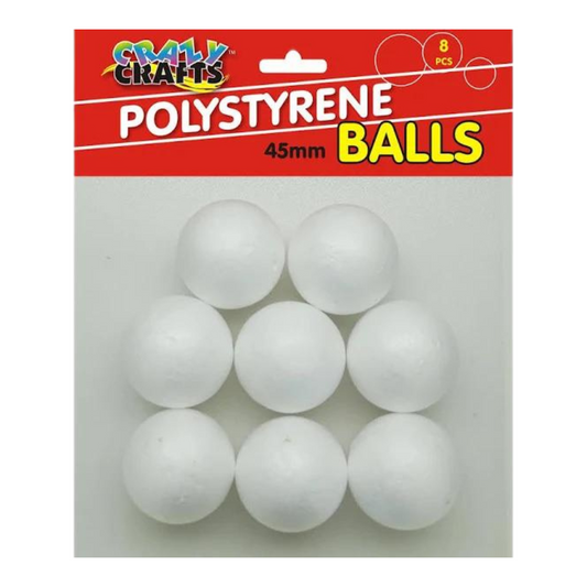 Polystyrene Balls - 45mm, 8's