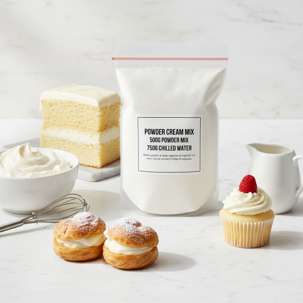 Powder Cream Mix - Water Activated, Assorted Sizes
