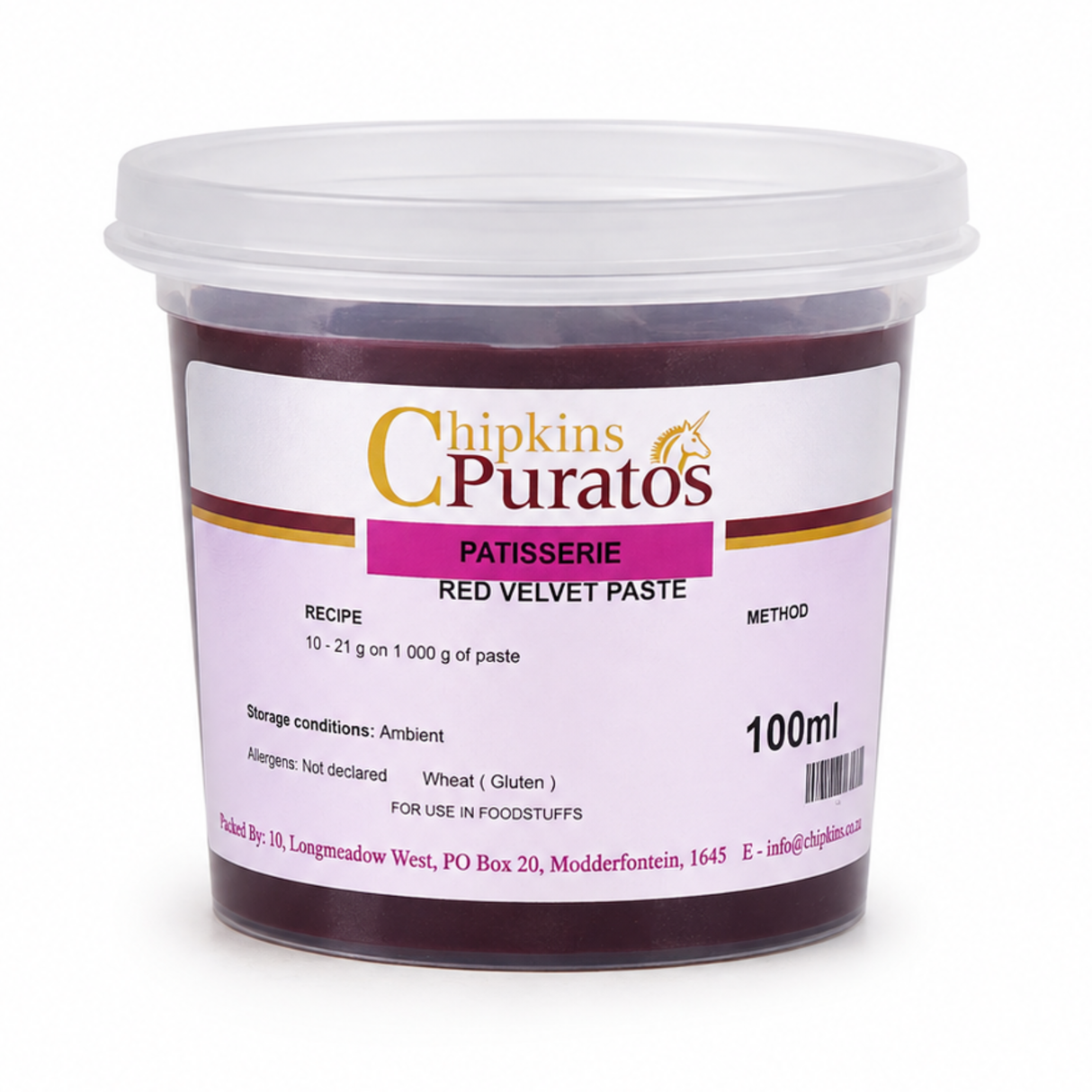 Chipkins Puratos Red Velvet Paste - Assorted Sizes