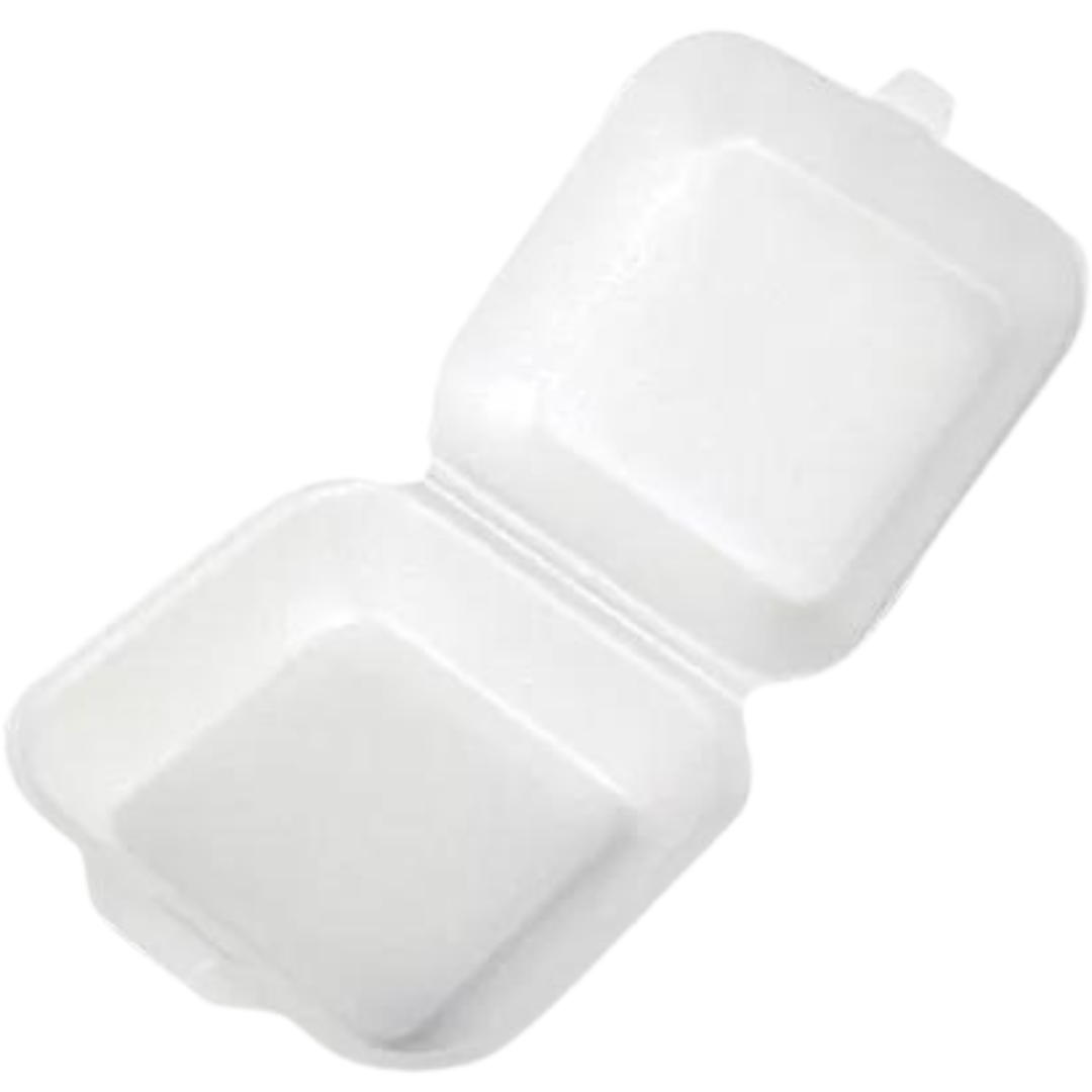 Single Burger Takeaway Boxes - 25s, 50s, 100s, Polystyrene