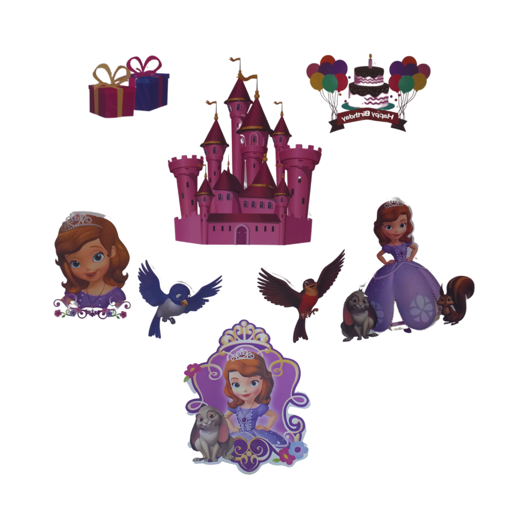 Character Cake toppers - 8/6 Piece