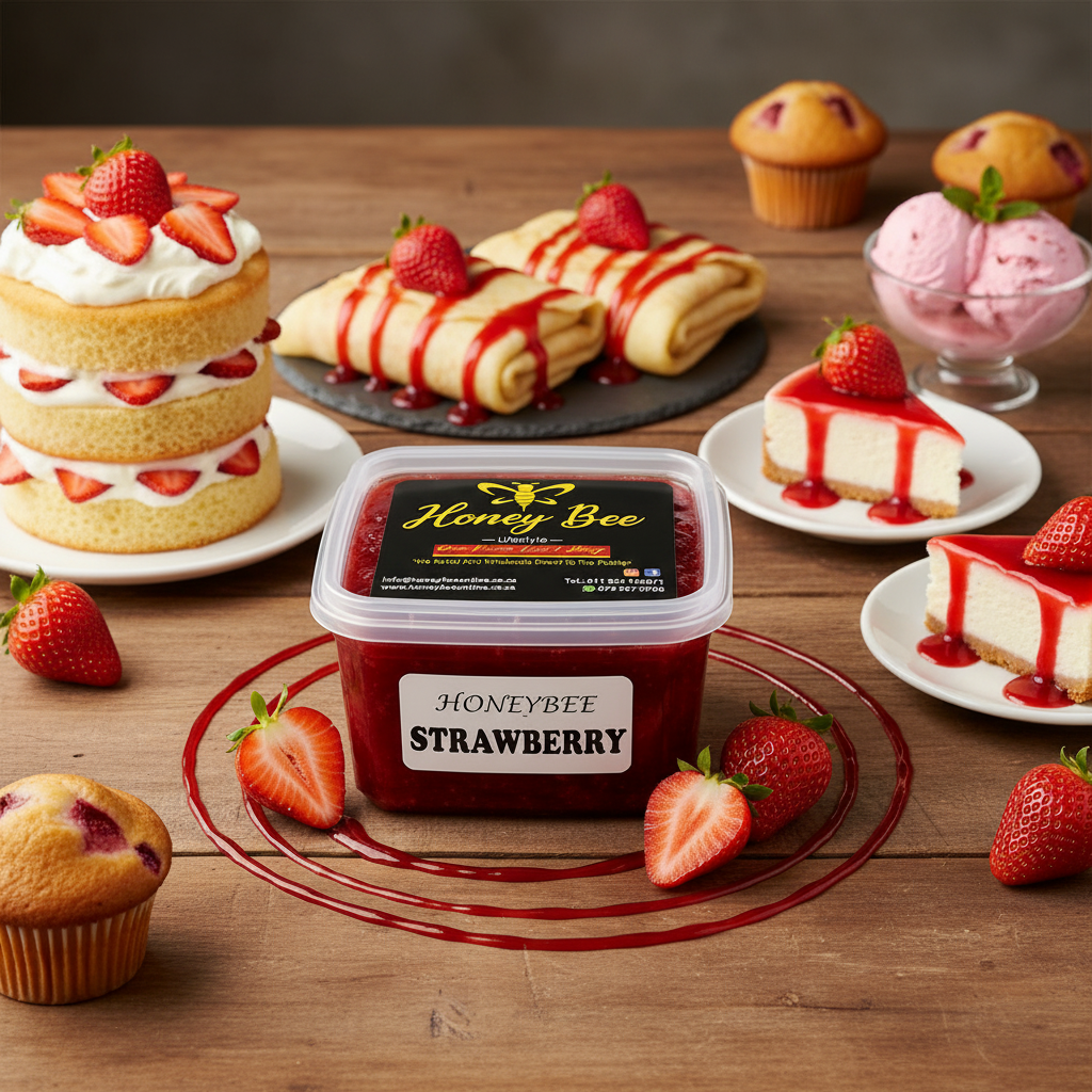 Strawberry Fruit Topping - 300g Ready-to-Use Dessert & Cake Topping