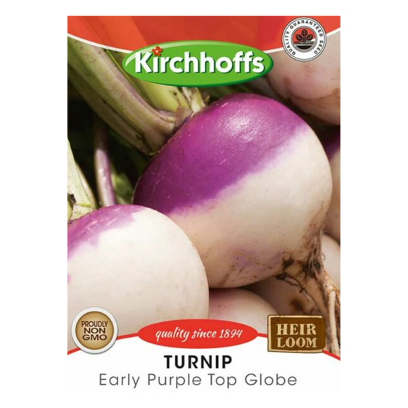 Turnip (Early Pearl Top Globe) - Kirchhoff Seeds, Vegetables