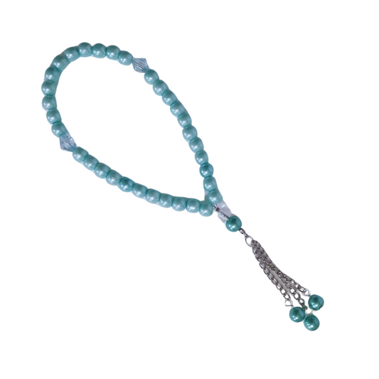 Tasbeeh - 33 Bead,  Soft Cyan