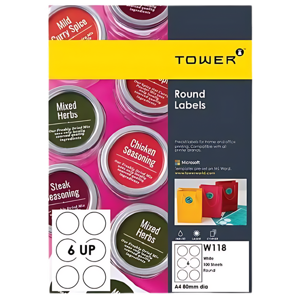 Product Labels - Round, Tower